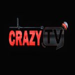 Crazy TV IPTV player app interface showing live TV channels, sports streaming, movies and series with M3U playlist login on Smart TV and Android devices.