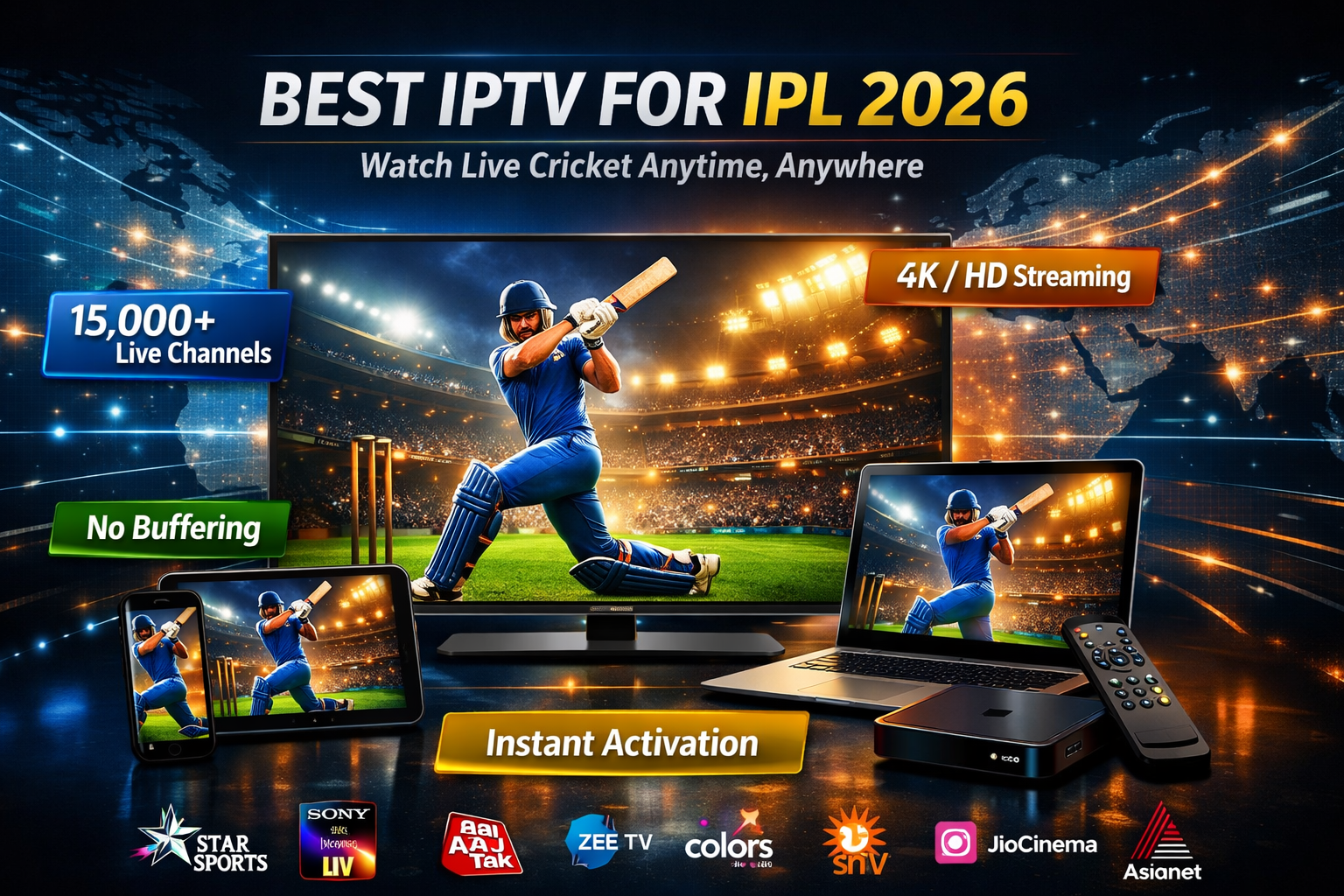 Watch IPL live using best IPTV service on smart TV and mobile devices