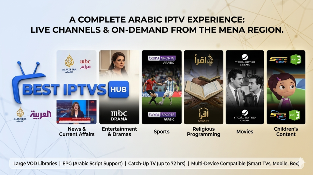 Best Arabic IPTV provider with live channels and sports streaming