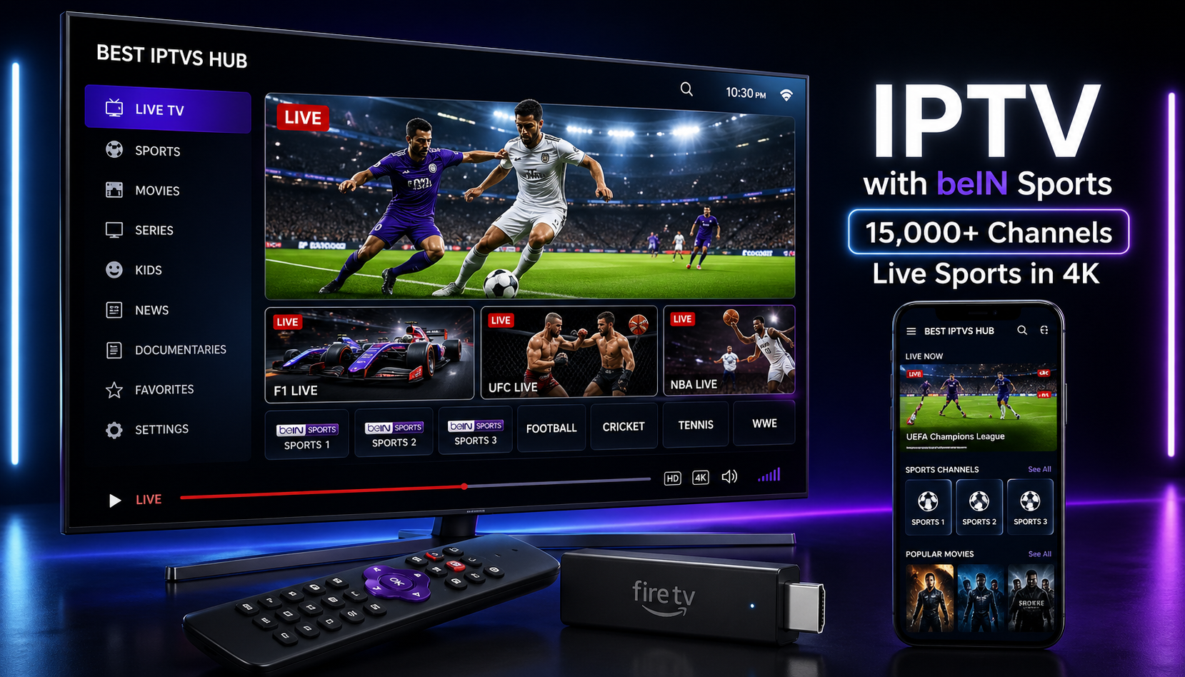 IPTV with beIN Sports live football streaming