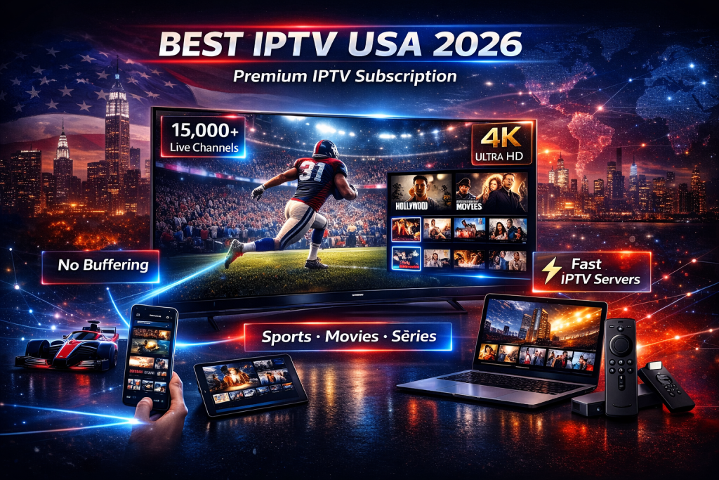 IPTV USA premium subscription with sports movies and live TV