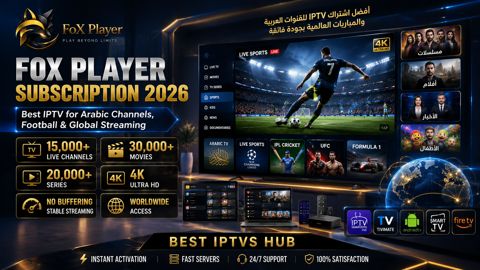 Best IPTV for Arabic channels and live sports streaming