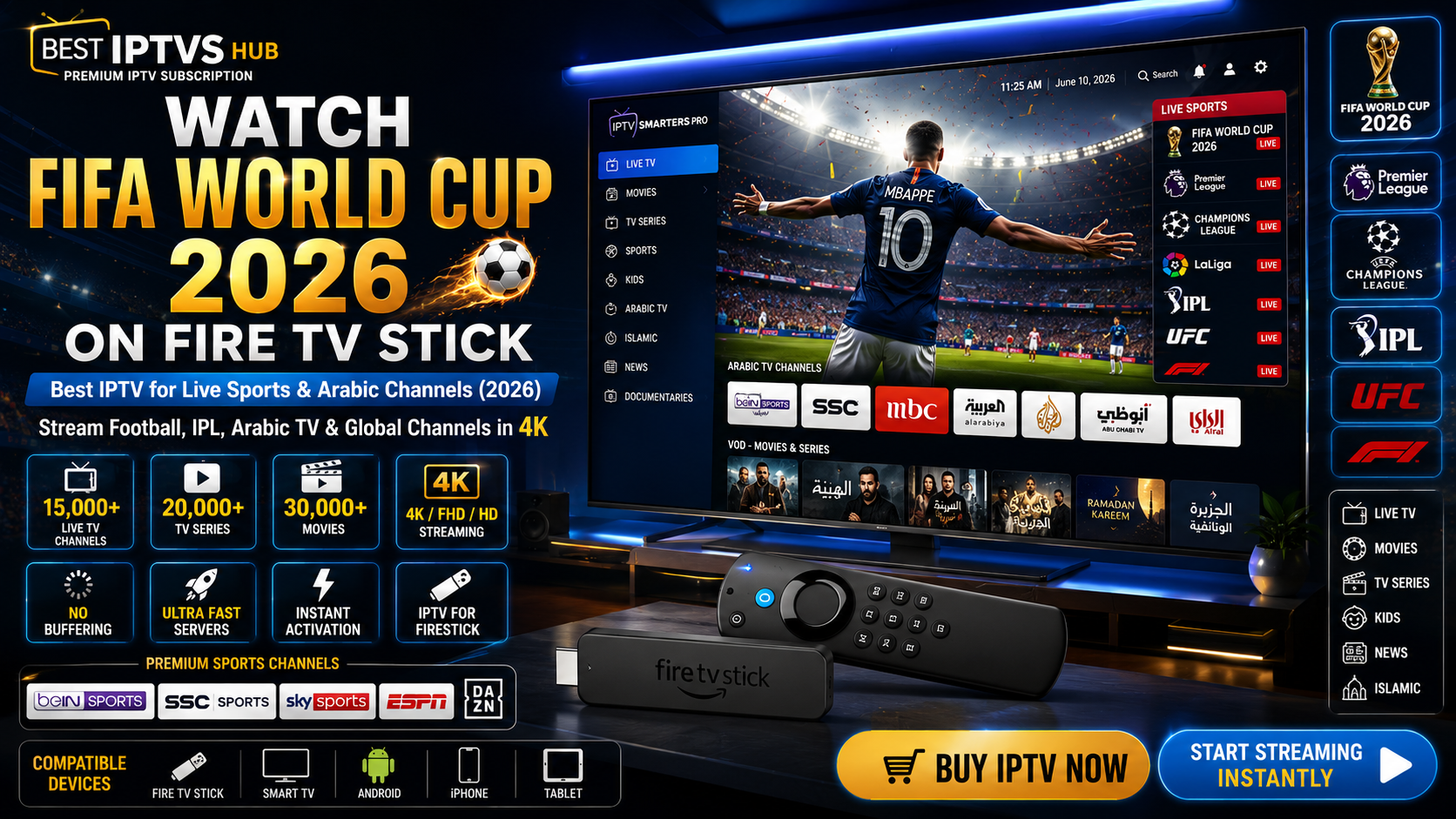 Best IPTV for Arabic channels and live sports streaming