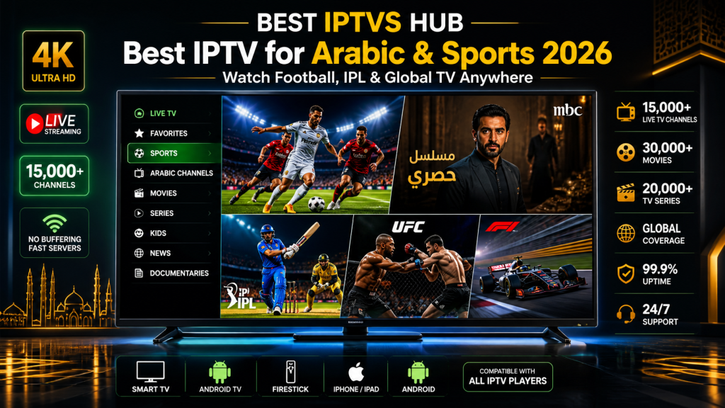 Best IPTV for Arabic channels and live sports streaming in 4K
