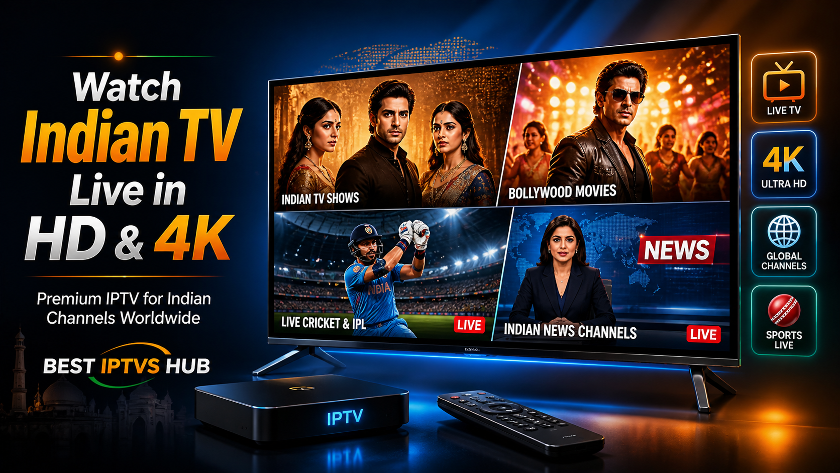 Best IPTV for Indian channels live streaming in HD