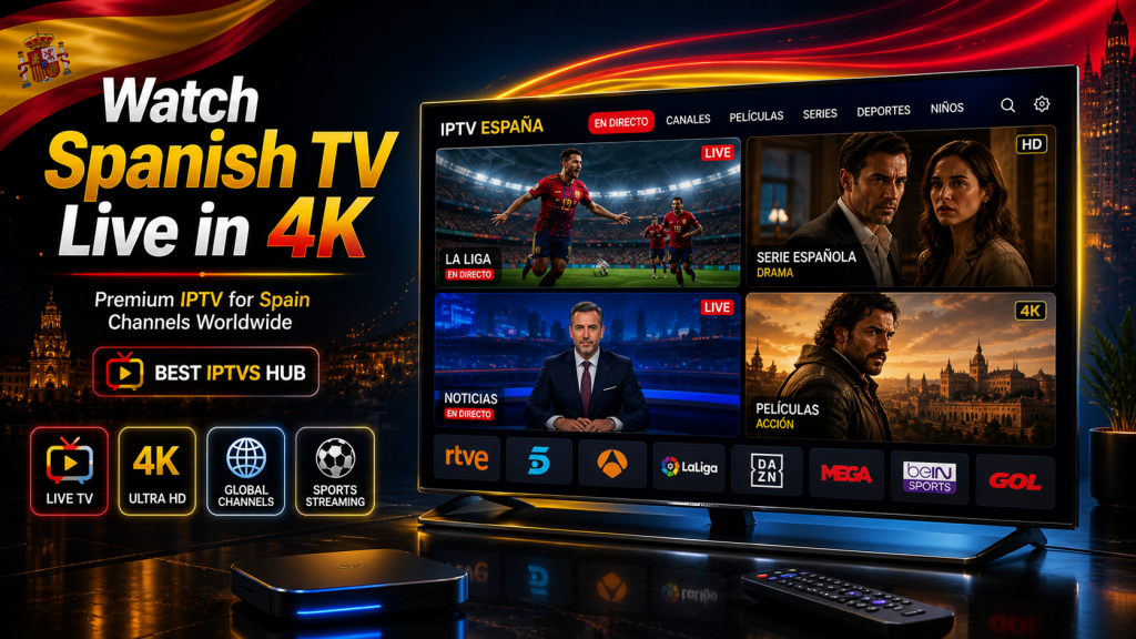 Best IPTV for Spain channels live streaming in HD and 4K