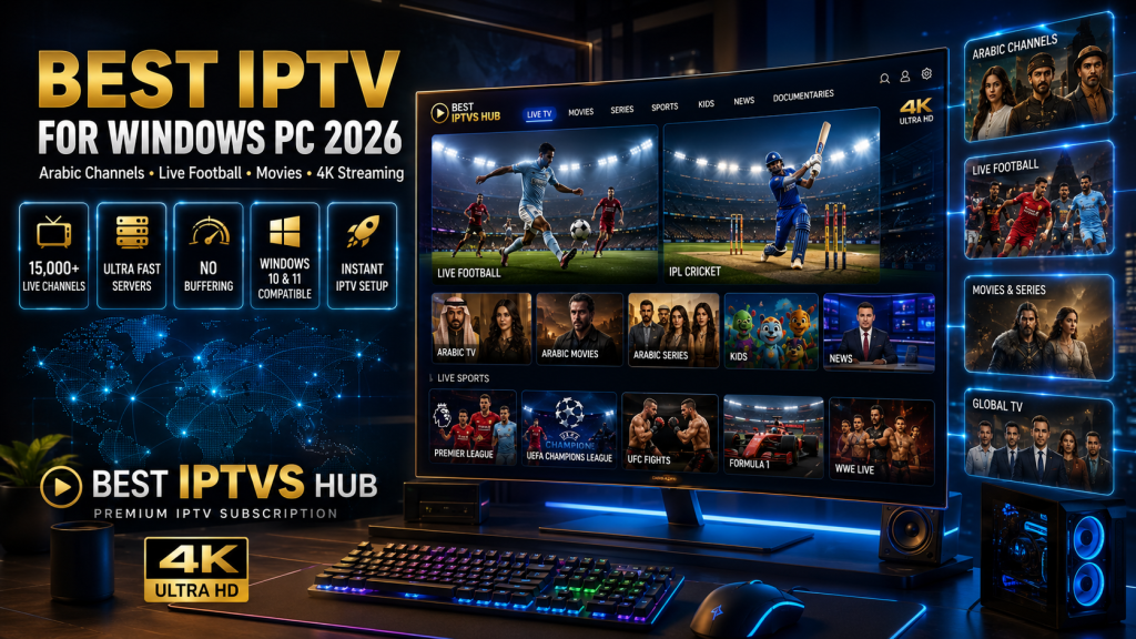 IPTV for Windows PC with Arabic channels and live sports