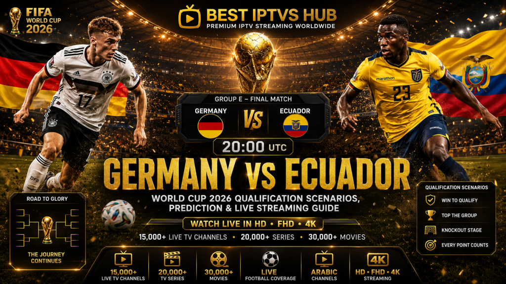 Germany vs Ecuador World Cup 2026 qualification match live streaming