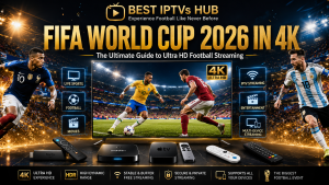 Watch FIFA World Cup 2026 in 4K on a premium Smart TV with Ultra HD football streaming, IPTV technology, and immersive stadium visuals.